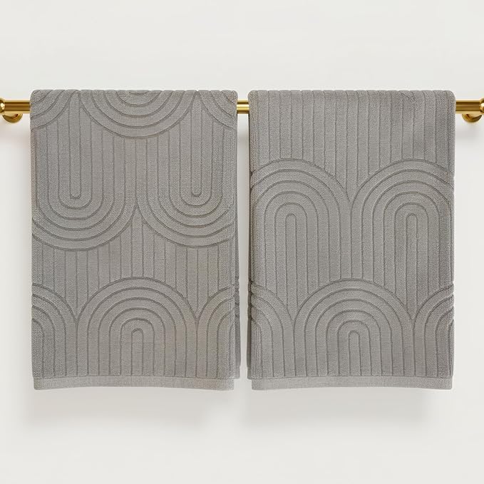 KIBAGA Decorative Hand Towels for Your Bathroom Or Kitchen – Luxurious Set of 2 by KIBAGA