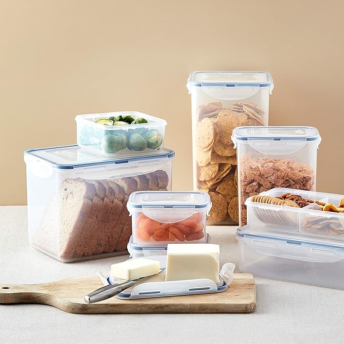 LOCK & LOCK Easy Essentials Food Storage Container Set, 4-Piece -Clear - Image 8