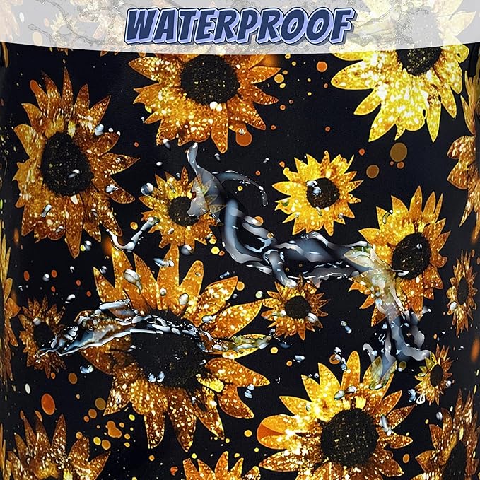 Beautiful Sunflower Laundry Basket Foldable Oxford Cloth Yellow Floral Laundry - Image 4