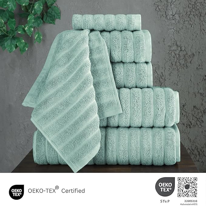 Classic Turkish Towels CTT Luxury 6 Piece Towel Set, 100% Turkish Cotton - Image 3