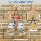 Adhesive Hooks, 24 Pack Heavy Duty Sticky Hooks, Transparent Removable Adhesive - Image 3
