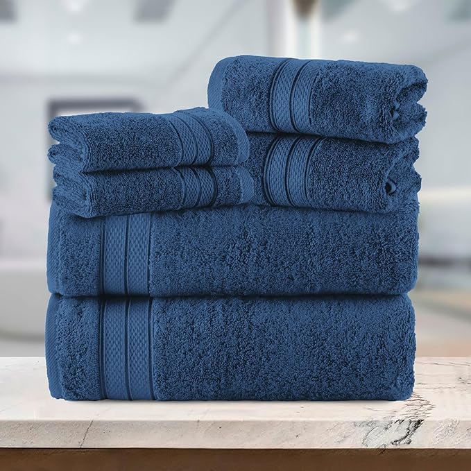 Elegant Comfort Luxury 6-Piece Towel Set, Premium Soft 100% Turkish Cotton - Image 7
