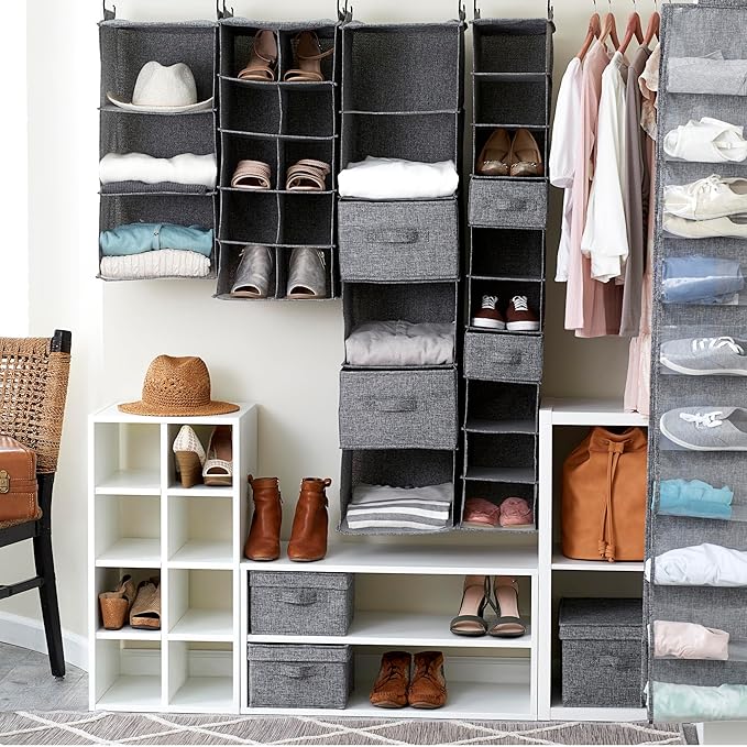 Household Essentials 6 Shelf Hanging Closet Organizer, Hanging Closet Shelf - Image 2