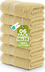 Utopia Towels 6 Piece Premium Hand Towels Set, 16 by 28 inches, 100% Ring Spun by UTOPIATOWELS