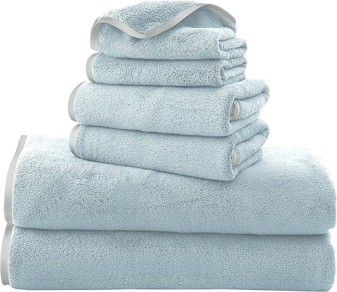 TENSTARS Microfiber Coral Velvet Luxury Silk Hemming Towel Set by TENSTARS