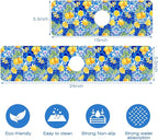 Blue Tiles and Yellow Lemon Sink Faucet Absorbing Mat Sink Splash Guard Faucet - Image 3