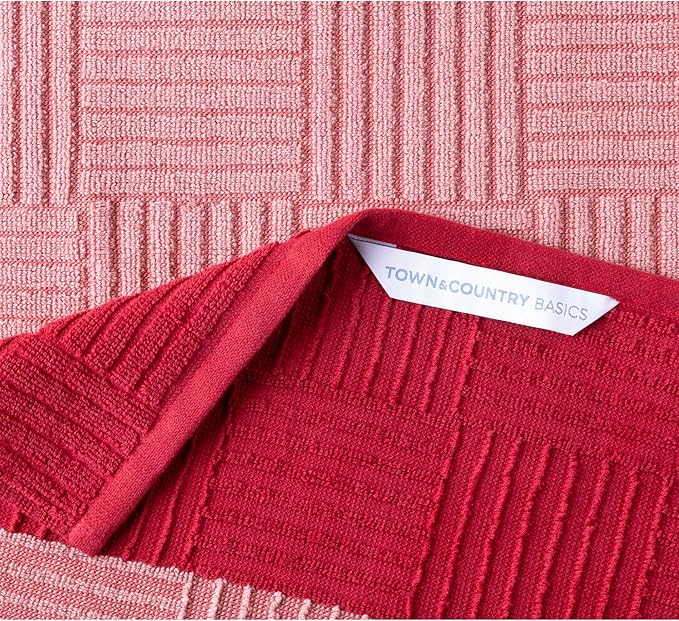 Town & Country Basics Basketweave Antimicrobial Terrycloth Kitchen Towel 4-Pack - Image 4