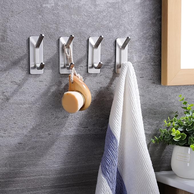 Taozun 8-Pack Adhesive Hook, Towel Hook/Coat Hook - Image 5