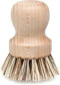 REDECKER Natural Fiber Bristle Pot Brush, Untreated Beechwood Handle, by Redecker