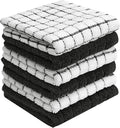 Bumble Premium Cotton Dish Cloths 12" x 12"| Black Design | 405 GSM | Highly by BumbleTowels