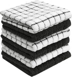 Bumble Premium Cotton Dish Cloths 12" x 12"| Black Design | 405 GSM | Highly by BumbleTowels