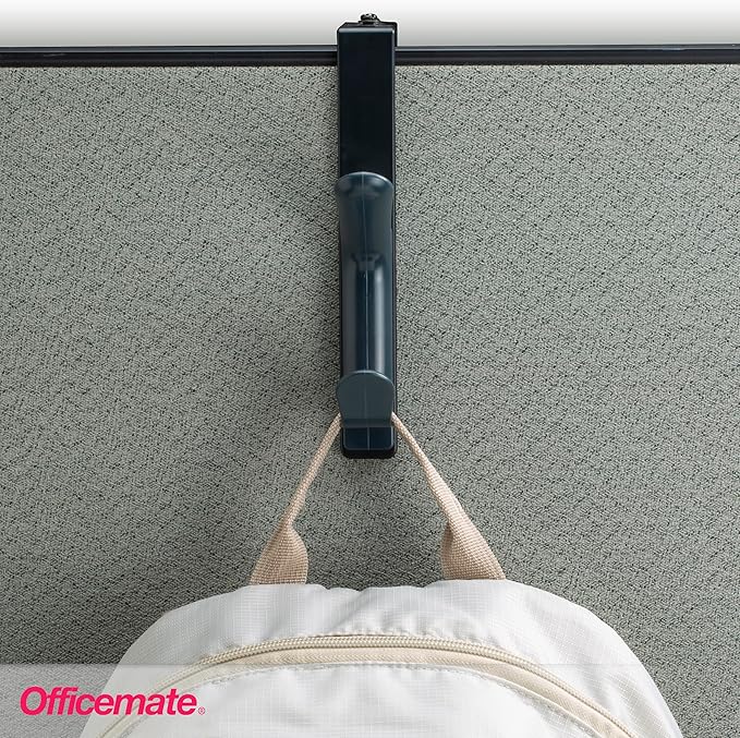 Officemate Double Coat Hooks for Cubicle Panels, Adjustable 1.25-3.5 Inch - Image 6