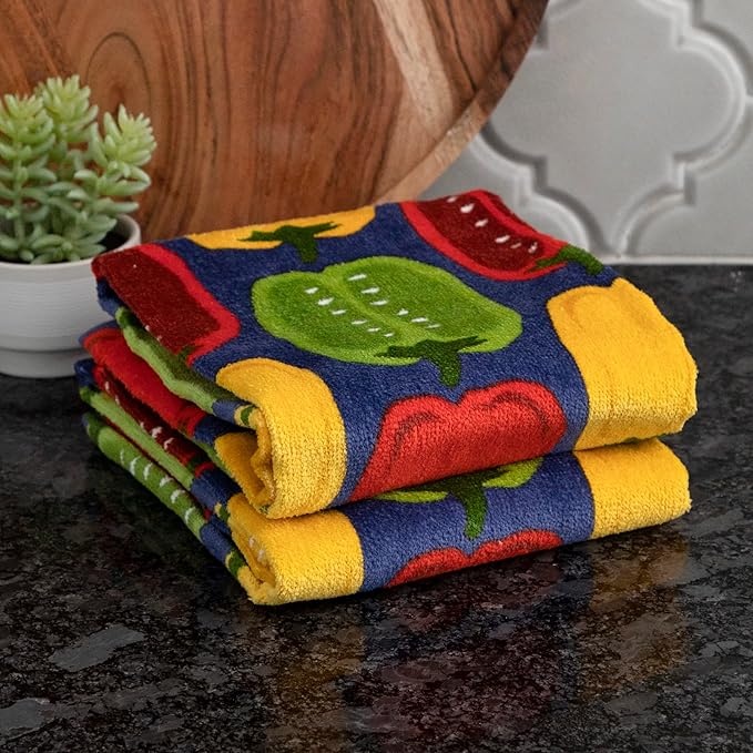 T-Fal Fiber Reactive Print Kitchen Towels: Highly Absorbent, Super Soft - Image 6