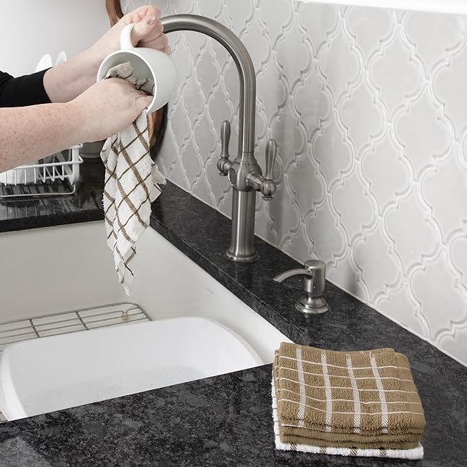 Ritz Terry Check Dish Cloth Set: Highly Absorbent & Super Soft - Image 4