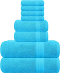 GLAMBURG Ultra Soft 8-Piece Towel Set -100% Pure Ringspun Cotton, Contains 2 by GLAMBURG
