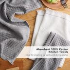 KitchenAid Gourmet Series Gridlines Kitchen Towels 3-Pack Set, 100% Cotton - Image 7