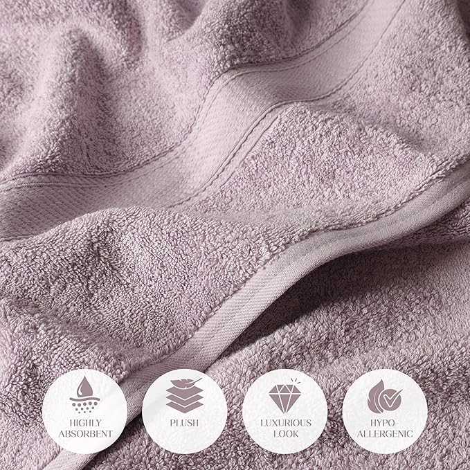 SUPERIOR Egyptian Cotton Pile 6 Piece Towel Set, Includes 2 Bath, 2 Hand - Image 6