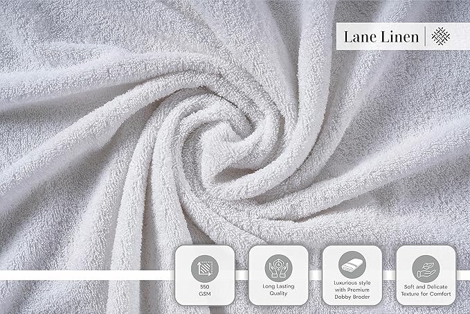 White Hand Towels for Bathroom - Image 3