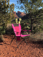 Kijaro Dual Lock Portable Camping Chairs - Enjoy the Outdoors with a Versatile Folding Chair for Sports, Lawn - Dual Lock Feature Locks Position – Hanami Pink - Image 2