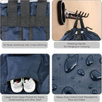 BeeGreen Navy Blue Travel Laundry Bag w Drawstring & Handle College Dorm Room - Image 5