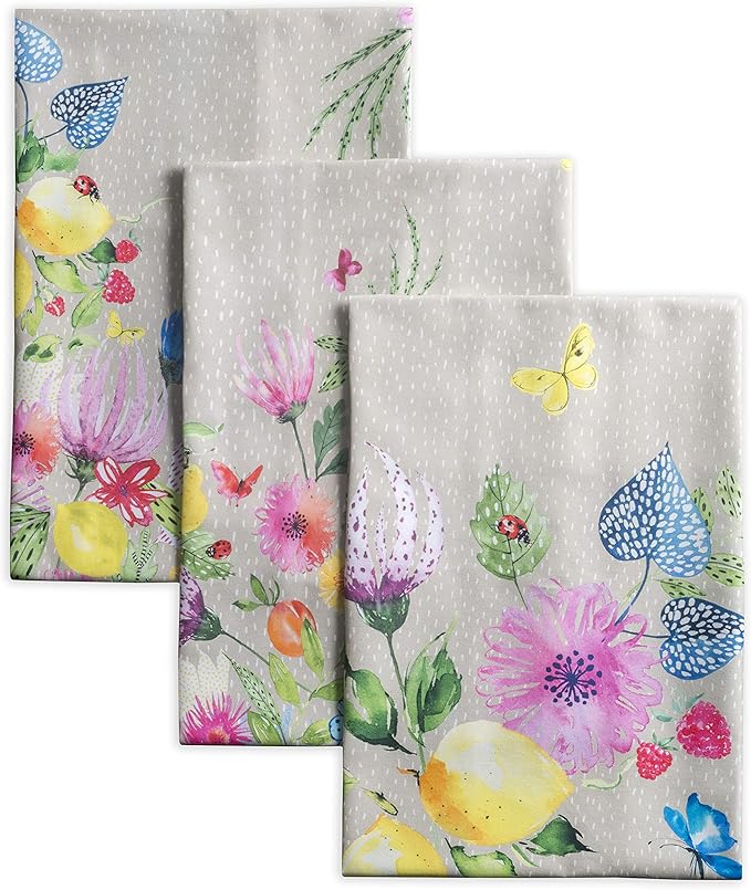 Maison d' Hermine Kitchen Towels Set of 3 100% Cotton 27.50" x 20" Reusable by MaisondHermine