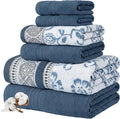 Modern Threads Ophelia 6-Piece 100% Cotton Towel Set – Reversible Yarn Dyed by ModernThreads