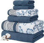 Modern Threads Ophelia 6-Piece 100% Cotton Towel Set – Reversible Yarn Dyed by ModernThreads