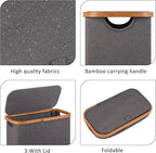 Slim Laundry Basket, 60L Laundry Hamper - Image 2