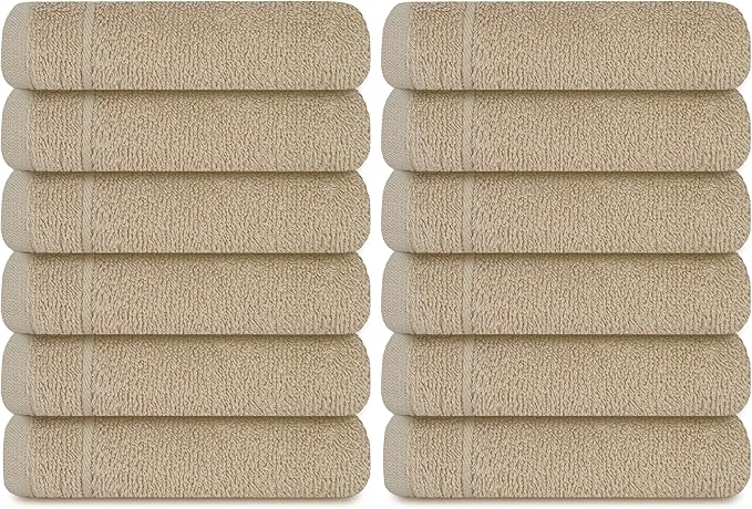 Tens Towels Pack of 12 Washcloths, 12 x 12 Inches, Lighter Weight, Quick to Dry - Image 9