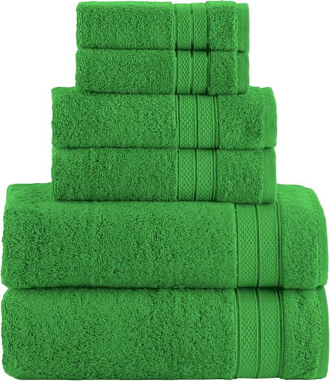 Elegant Comfort Luxury 6-Piece Towel Set, Premium Soft 100% Turkish Cotton by ELEGANTCOMFORT
