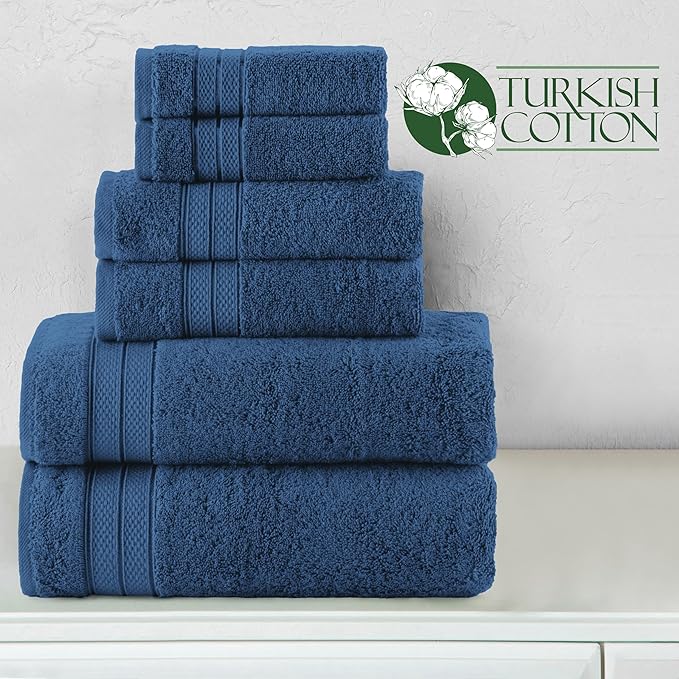 Elegant Comfort Luxury 6-Piece Towel Set, Premium Soft 100% Turkish Cotton - Image 5