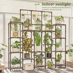 Plant Stand Indoor with Grow Light 14 tiers Large Plant Shelf for Indoor Plants Display Heavy Duty Plant Rack for Living Room Patio Decor - Image 8