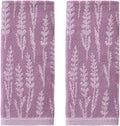 SKL Home Lavender Silhouette 100% Cotton Jacquard 2pc Hand Towel Set, by SKLHomebySaturdayKnightLtd