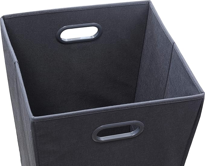 Simple Houseware Foldable Closet Laundry Hamper Basket, Dark Grey - Image 2