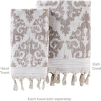 SKL Home Mirage Fringe 100% Turkish Cotton Hand Towel, 16x26 in - Image 4