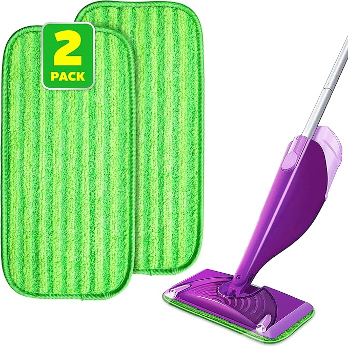 2 Pack Reusable Mop Pads, Compatible by BEFANTY