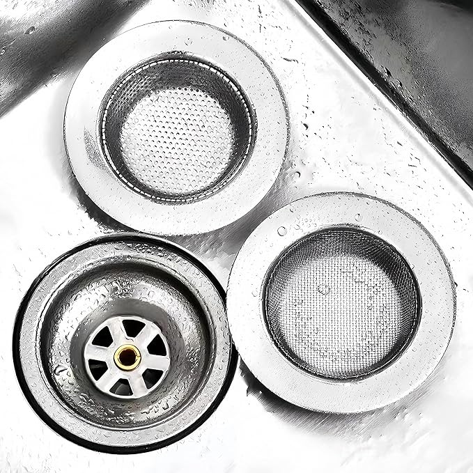 2PCS Kitchen Sink Drain Strainer, Stainless Steel Mesh Sink Strainer, Kitchen - Image 7