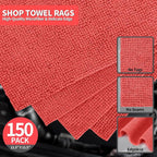 HOMERHYME Microfiber Cleaning Cloth, 150 Pack Cleaning Rags Microfiber Towel - Image 2