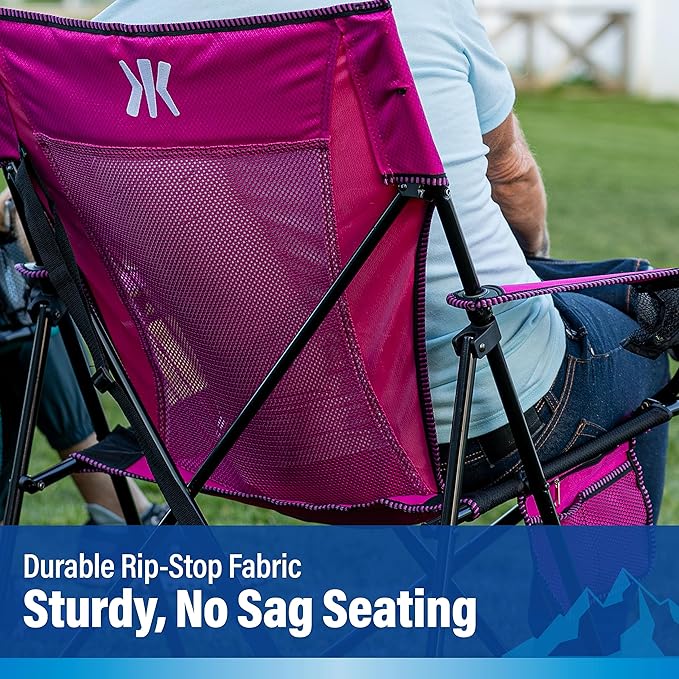 Kijaro Dual Lock Portable Camping Chairs - Enjoy the Outdoors with a Versatile Folding Chair, Sports Chair, Outdoor Chair & Lawn Chair - Dual Lock Feature Locks Position – Jasper Green - Image 12
