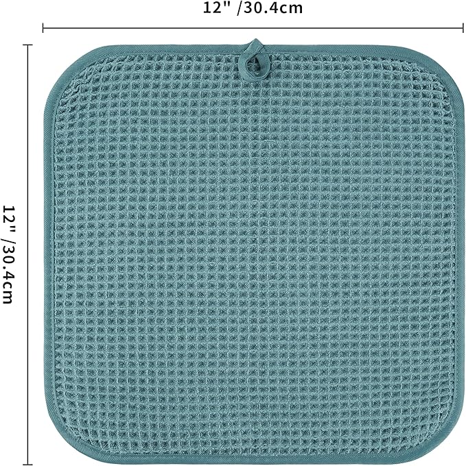 Microfiber Waffle Face Towels, 4 Pieces, Fast Drying, Lint Free 430 GSM - Image 7