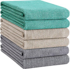 Homaxy Premium Kitchen Towels, Large Cotton Kitchen Hand Towels, Flat and Terry - Image 8