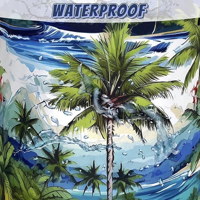 Tropical Palm Tree Laundry Basket Oxford Cloth Colorful Hawaii Laundry Hamper - Image 4
