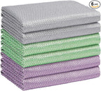 HOMEXCEL Microfiber Glass Cleaning Cloths-6PK, Stainless Steel, Premium Magic by HOMEXCEL