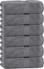 White Classic Gray Hand Towels for Bathroom Cotton Hand Towel Bulk for Gym by WhiteClassic