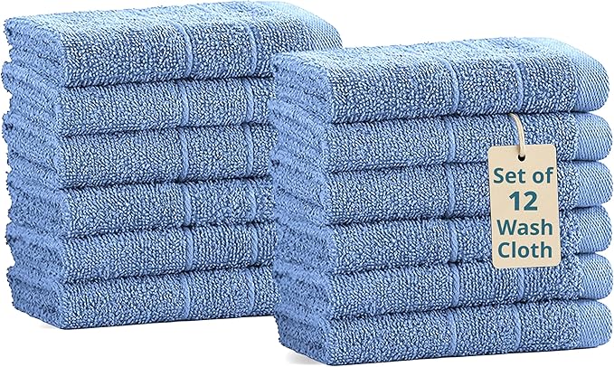 Casa Platino Blue Wash Cloths by CasaPlatino