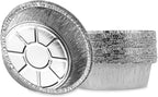 PLASTICPRO 6'' Inch Round Tin Foil Cake Pans Disposable Aluminum, Freezer & by PLASTICPRO