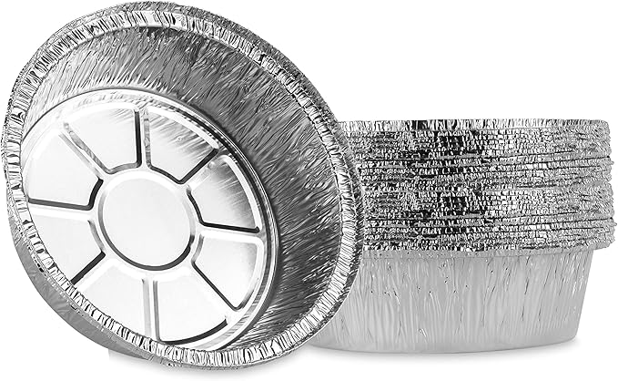 PLASTICPRO 6'' Inch Round Tin Foil Cake Pans Disposable Aluminum, Freezer & by PLASTICPRO