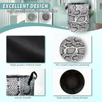 Grey White Snake Texture Laundry Hamper Snake Colorful Laundry Basket - Image 4