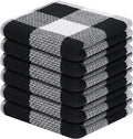 Homaxy 100% Cotton Waffle Weave Check Plaid Dish Cloths, 12 x 12 Inches by Homaxy