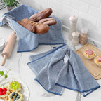 Homaxy Premium Kitchen Towels, Large Cotton Kitchen Hand Towels, Flat and Terry - Image 6